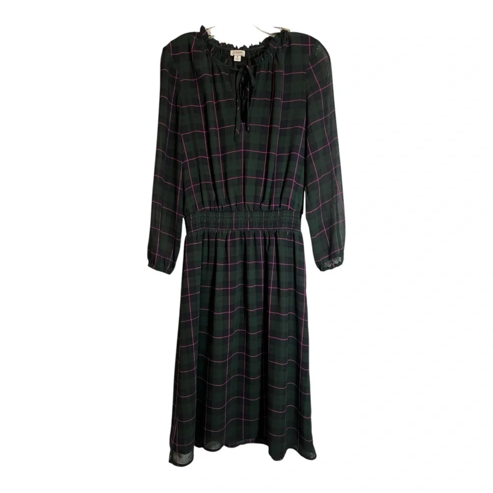 winter long sleeve dresses Plaid Wool Maxi Dress – Vintage Dress with Buttons Plaid / S lx-WDRS200 Size:8/9 Long sleeved dress with Viv